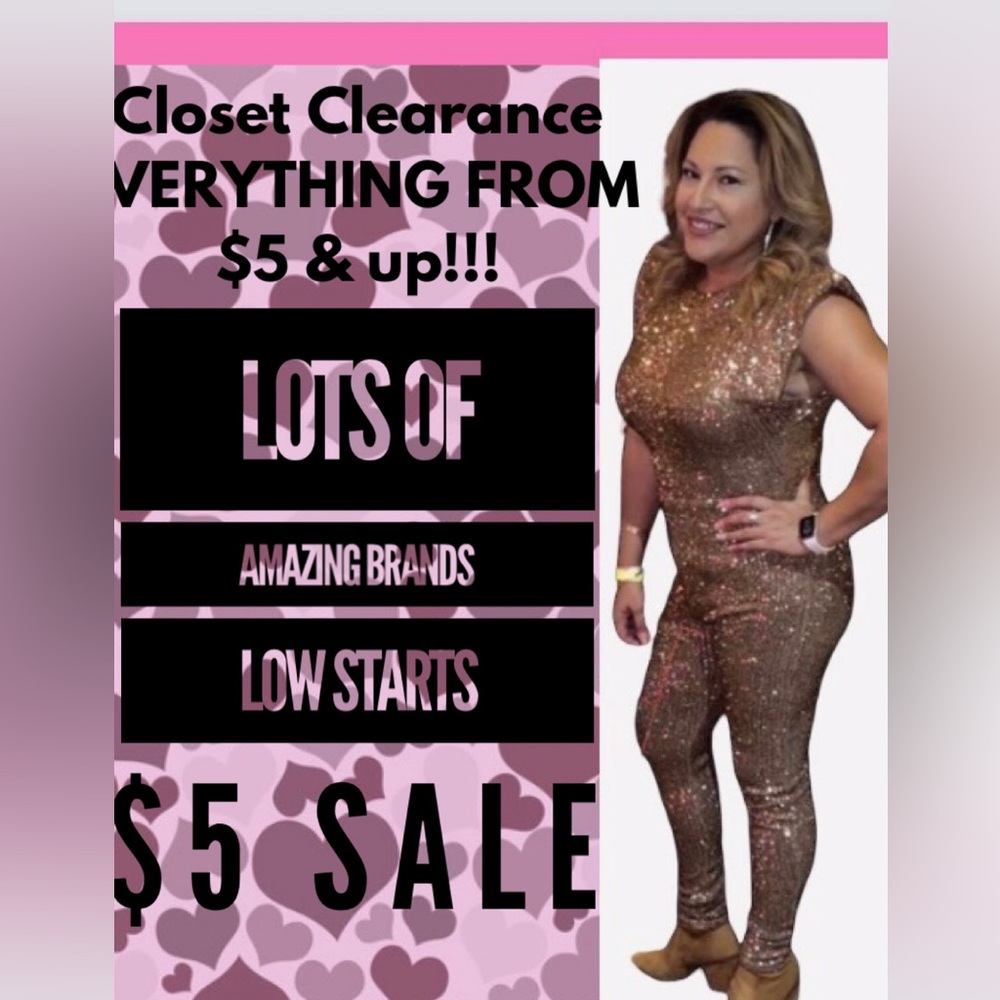Clearout closet sale!! $5 starts and up, unlisted item